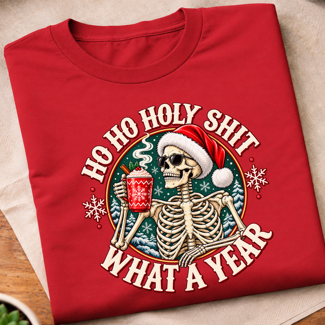 Ho Ho Holy Shit Skeleton T-Shirt