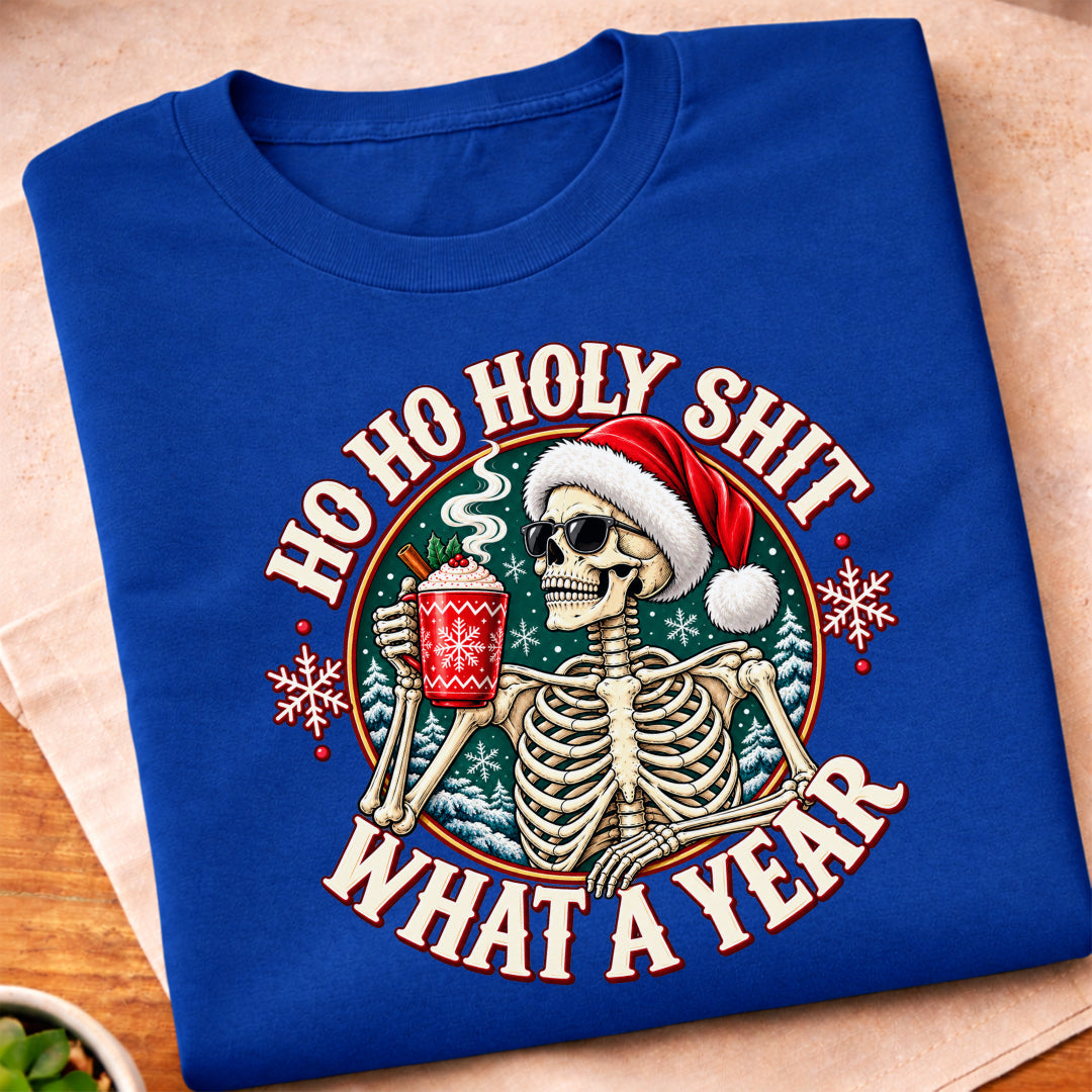 Ho Ho Holy Shit Skeleton T-Shirt