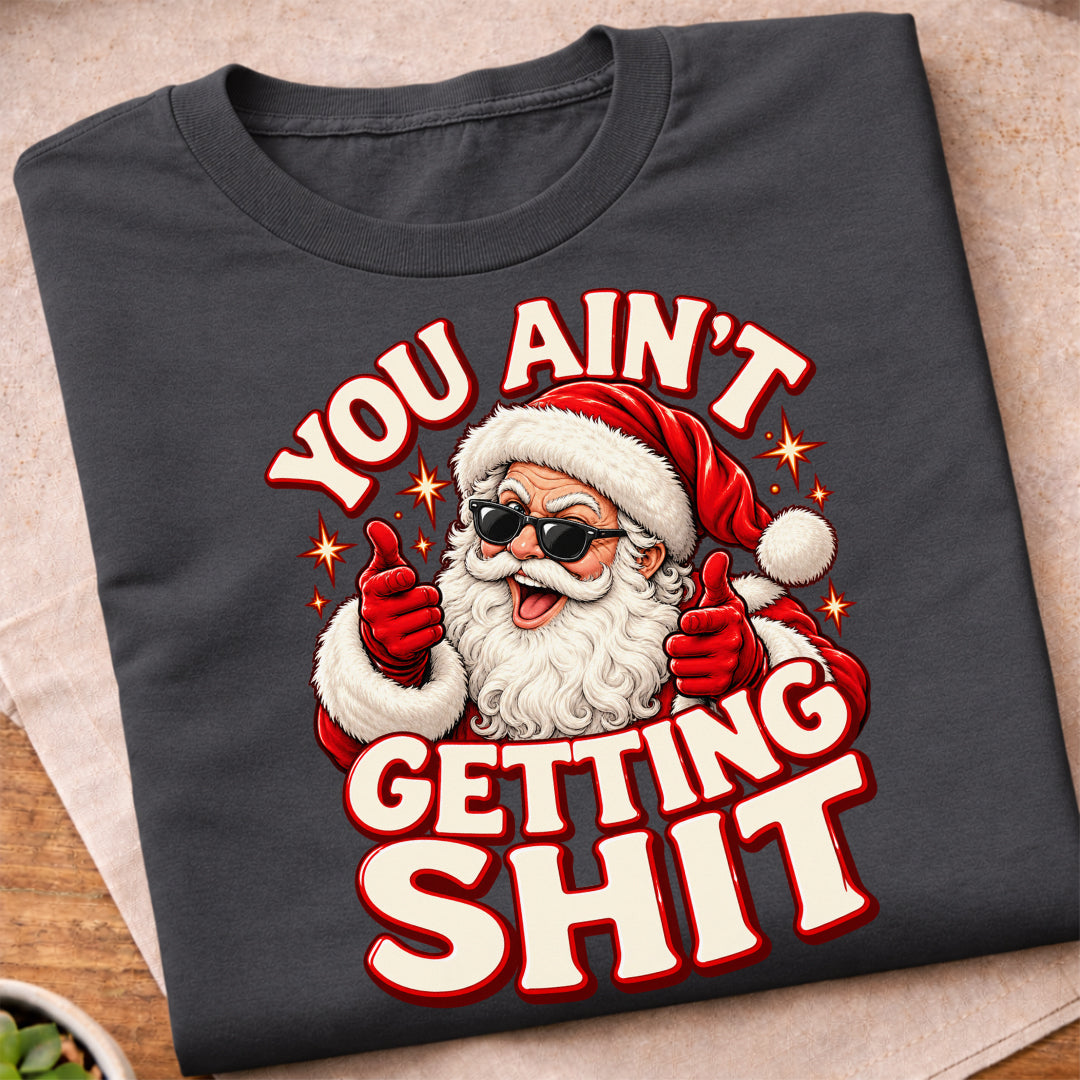 You Aint Getting Shit Santa T-Shirt