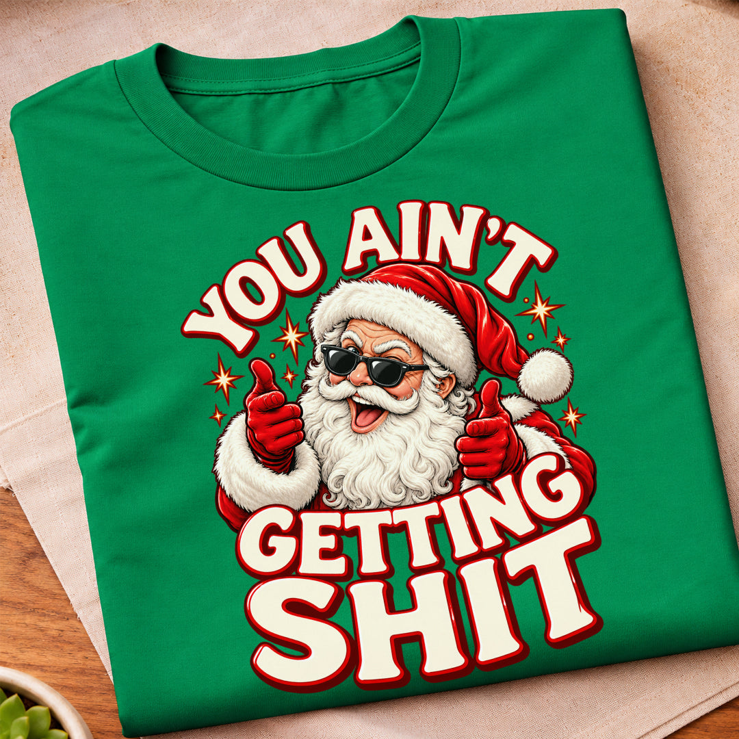 You Aint Getting Shit Santa T-Shirt