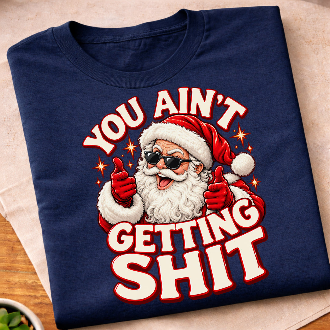 You Aint Getting Shit Santa T-Shirt
