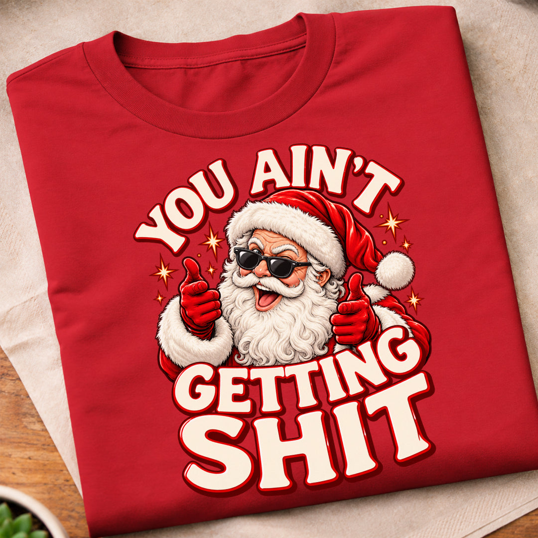 You Aint Getting Shit Santa T-Shirt