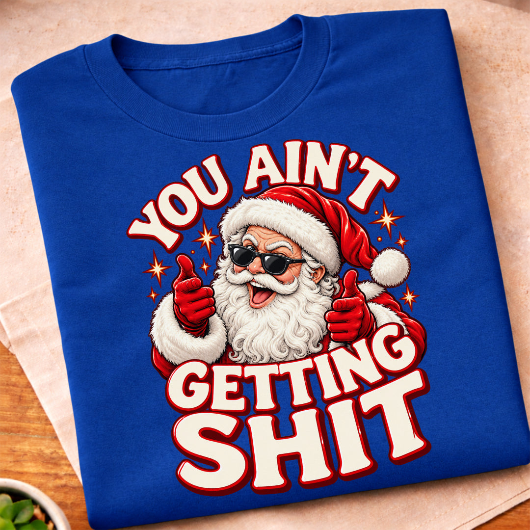 You Aint Getting Shit Santa T-Shirt