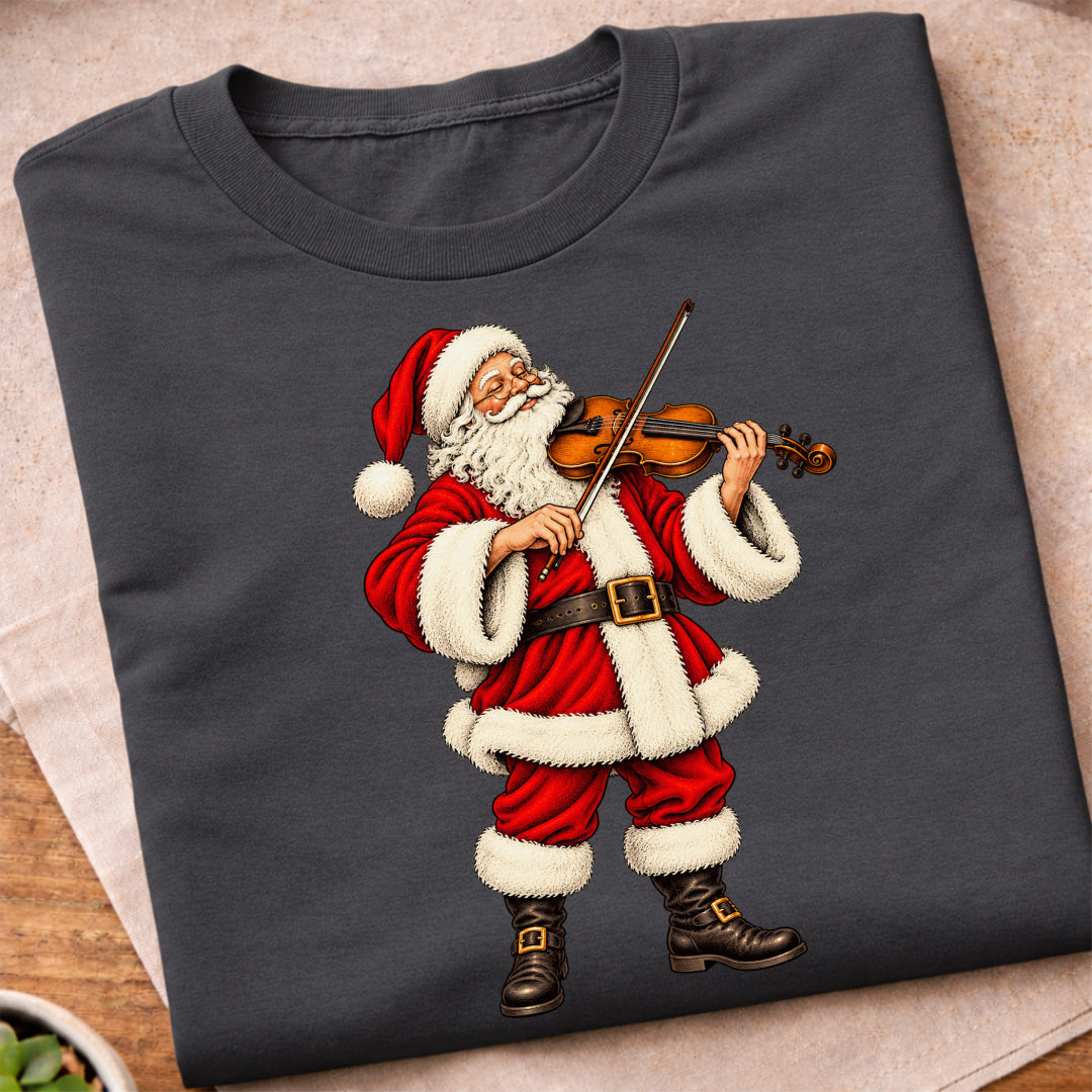 Santa Playing Violin T-Shirt