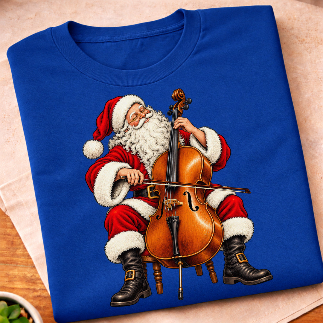 Santa Playing Cello T-Shirt