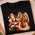 Santa Angel Cello Duet T-Shirt