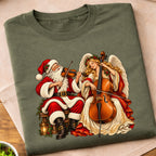 Santa Angel Cello Duet T-Shirt