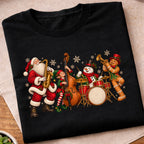 Christmas Santa Music Band T-Shirt