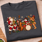 Christmas Santa Music Band T-Shirt