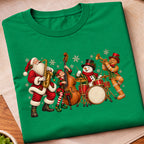 Christmas Santa Music Band T-Shirt