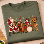 Christmas Santa Music Band T-Shirt