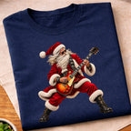 Santa Playing Electric Guitar T-Shirt