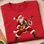 Santa Playing Electric Guitar T-Shirt