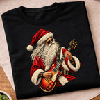 Santa Rock Guitar Music T-Shirt
