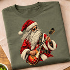 Santa Rock Guitar Music T-Shirt