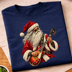 Santa Rock Guitar Music T-Shirt