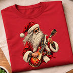 Santa Rock Guitar Music T-Shirt