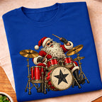 Santa Playing Drums T-Shirt