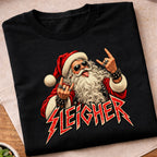 Santa Sleigher Rock Hand T-Shirt