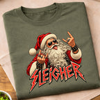 Santa Sleigher Rock Hand T-Shirt