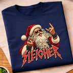 Santa Sleigher Rock Hand T-Shirt
