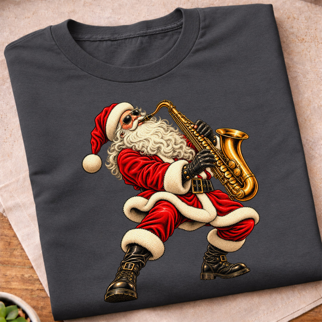Santa Playing Saxophone T-Shirt