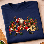 Santa Christmas Rock Band T-Shirt