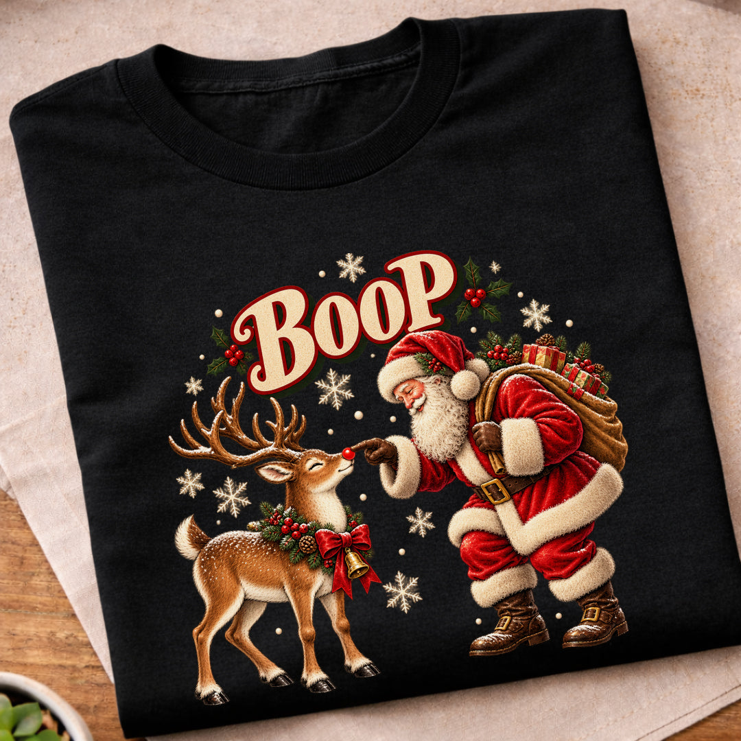 Santa Boop Reindeer T-Shirt