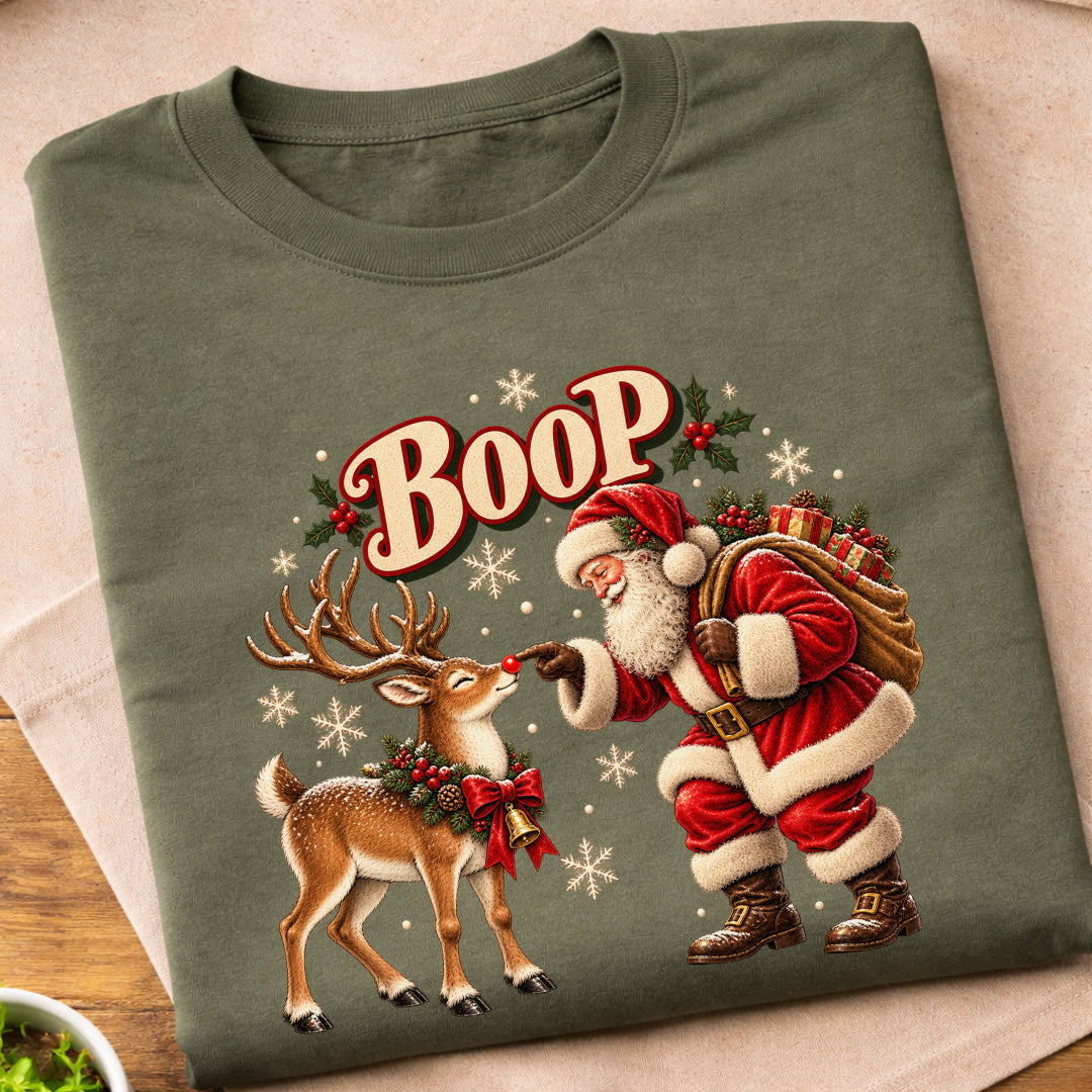 Santa Boop Reindeer T-Shirt