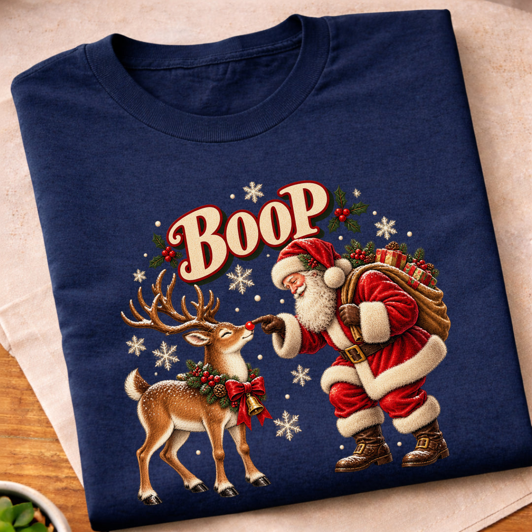 Santa Boop Reindeer T-Shirt