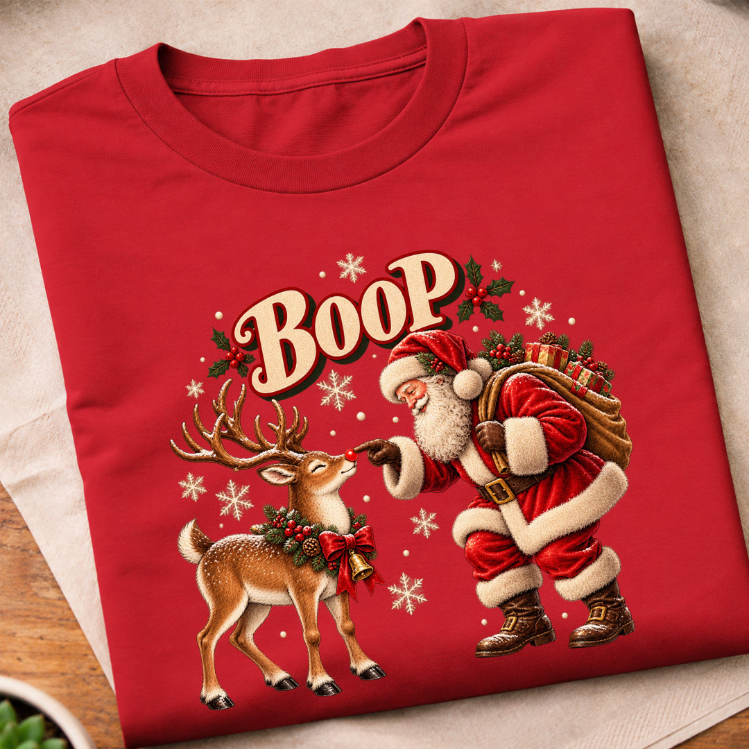 Santa Boop Reindeer T-Shirt