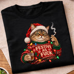 Festive Christmas Cat T-Shirt