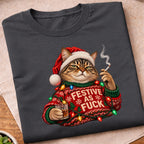 Festive Christmas Cat T-Shirt