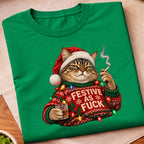 Festive Christmas Cat T-Shirt