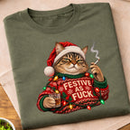 Festive Christmas Cat T-Shirt