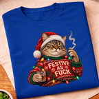 Festive Christmas Cat T-Shirt