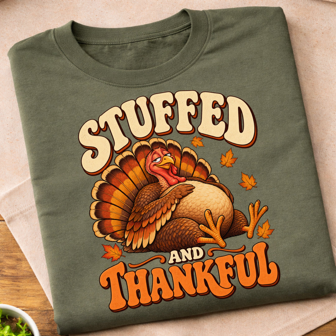 Stuffed And Thankful Turkey T-Shirt