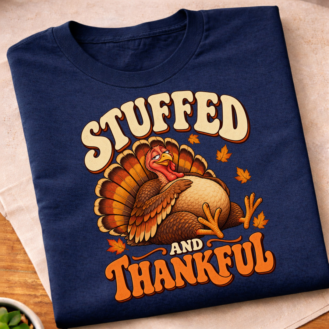 Stuffed And Thankful Turkey T-Shirt