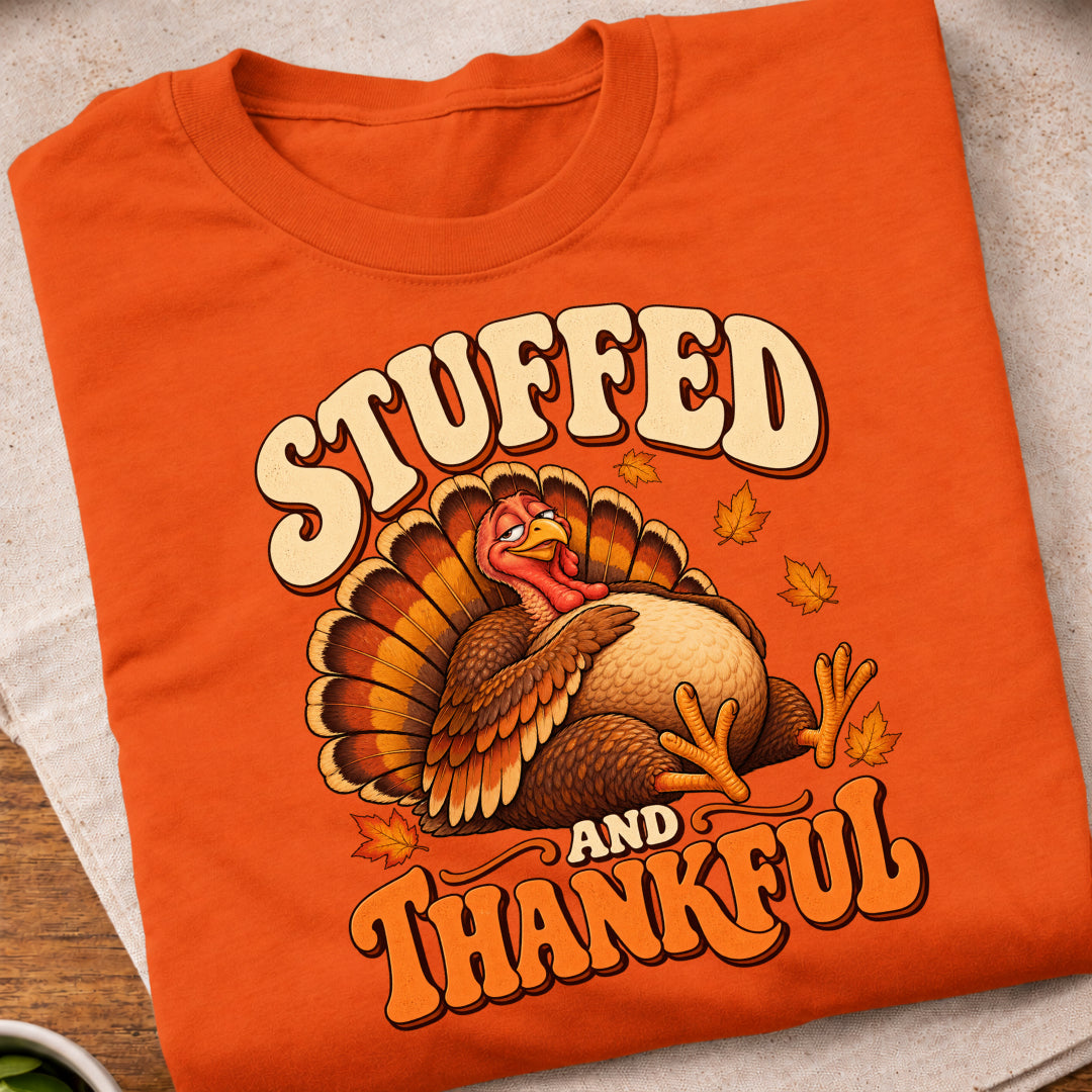 Stuffed And Thankful Turkey T-Shirt