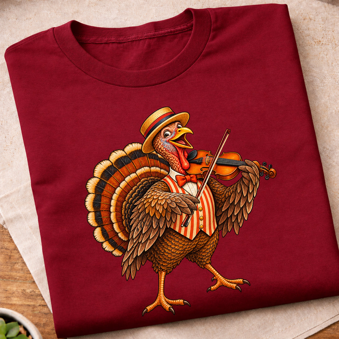 Turkey Playing Violin T-Shirt