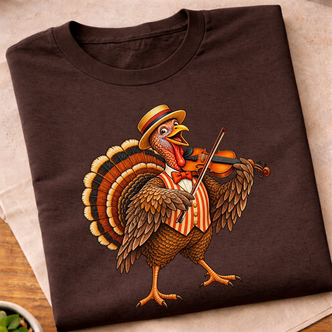 Turkey Playing Violin T-Shirt