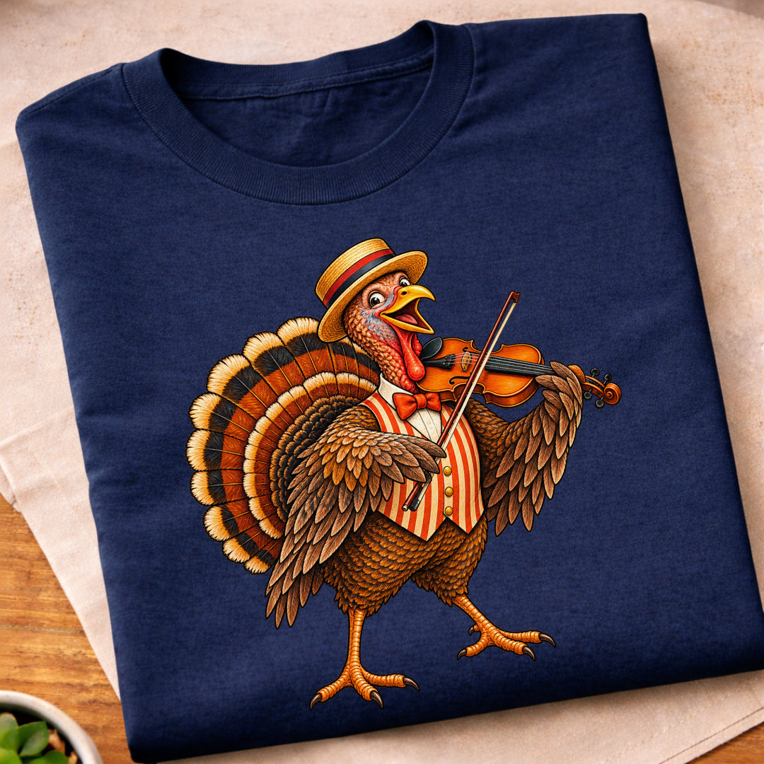 Turkey Playing Violin T-Shirt