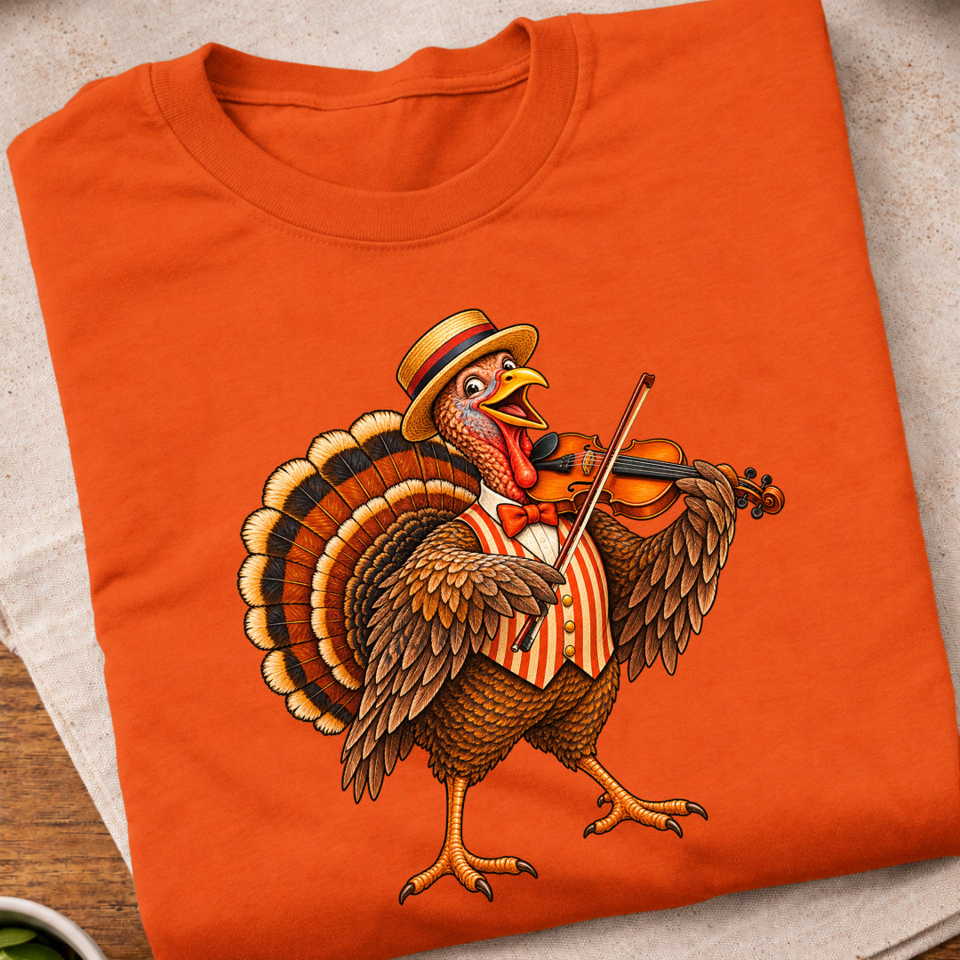 Turkey Playing Violin T-Shirt