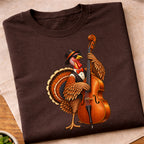 Turkey Playing Upright Bass T-Shirt