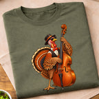 Turkey Playing Upright Bass T-Shirt