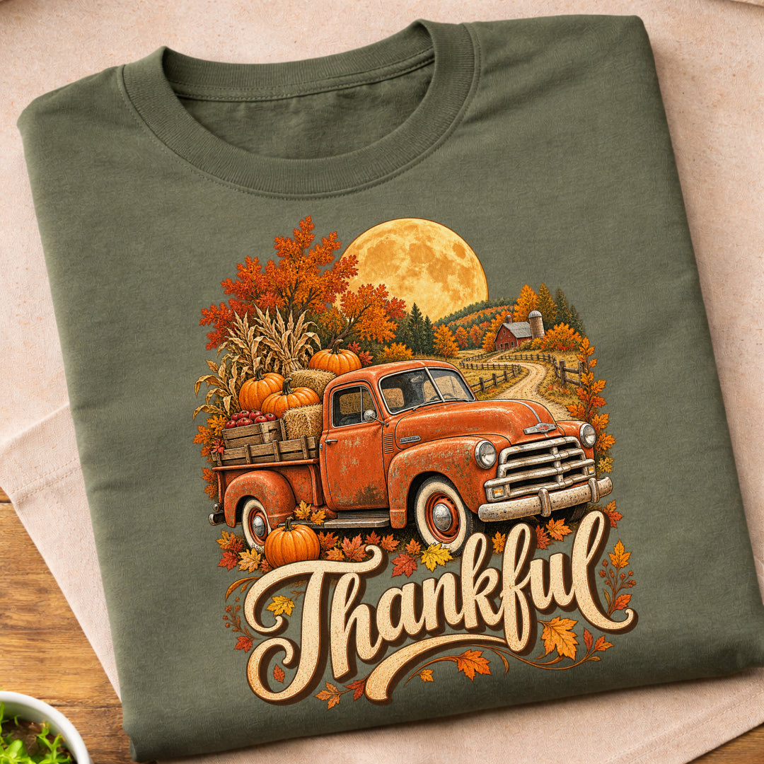 Thankful Vintage Fall Truck T-Shirt