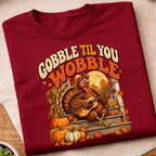 Gobble Til You Wobble Guitar Turkey T-Shirt