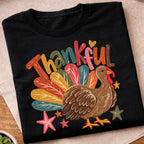 Thankful Colorful Turkey T-Shirt