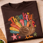 Thankful Colorful Turkey T-Shirt