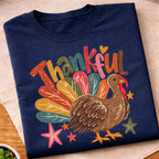 Thankful Colorful Turkey T-Shirt